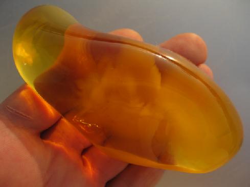 All natural Baltic amber with water and air